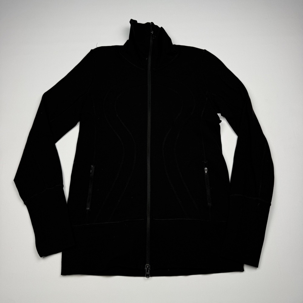 Lululemon Define Jacket Womens 8 Black Full Zip Track Yoga Running Athletic